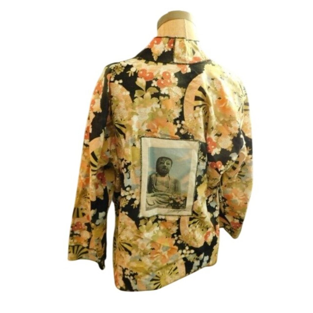 Dinah Lee Size L Large Asian Inspired Tie Front Top Unique Artsy NWT $118 - Picture 3 of 3